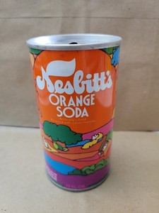 12oz Nesbitt's Orange Soda Can by Nesbitt's-Packed by 7up in Oshkosh WI - 1970's