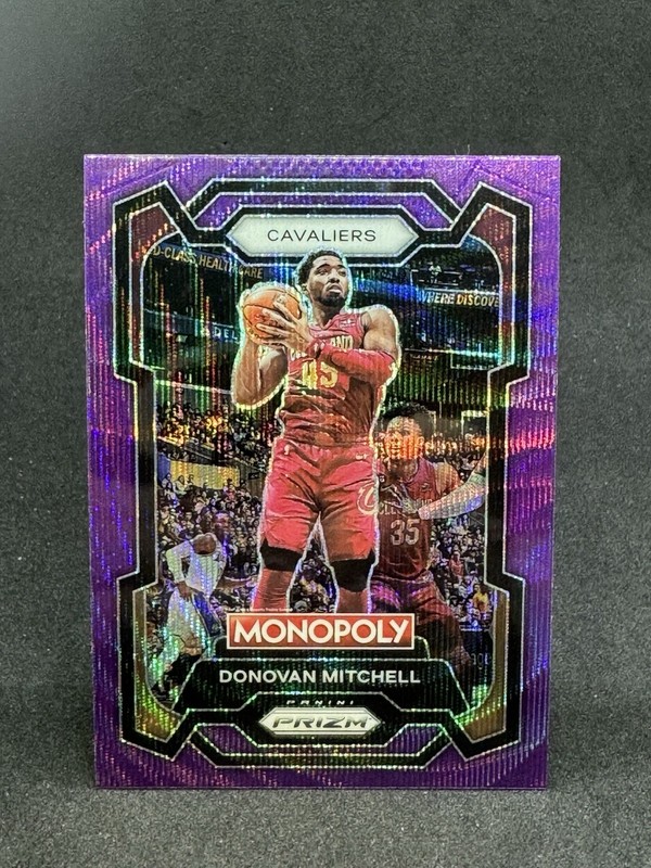 2023-24 Panini Prizm Monopoly Purple Wave #19 Donovan Mitchell CLE Cavaliers