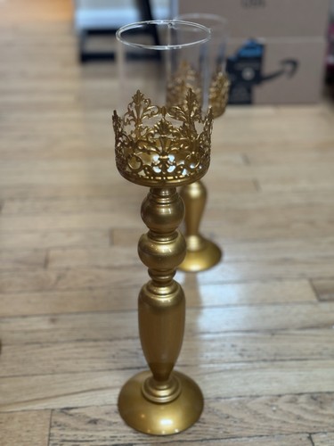 Eleganter und edler goldener Kerzenhalter Mittelstücke (3er Pack) - Bild 3 von 10