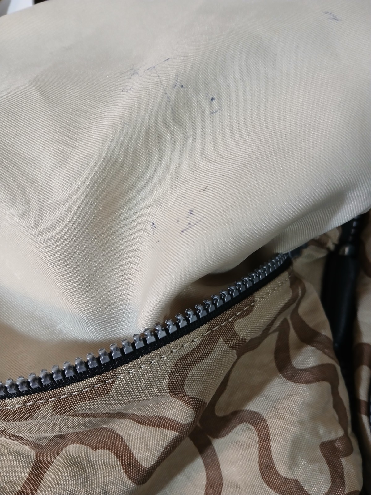 TOUS Drawstring Backpack Tan Brown Expandable Log… - image 6