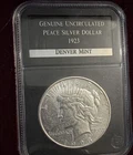 1923-D Denver Peace Silver Dollar $1 0.900 Silver Genuine Uncirculated