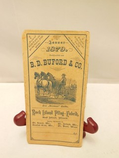 1879 B.D. BUFORD & CO. ROCK ISLAND PLOW ILLUSTRATED PAMPHLET GERMAN WORDING