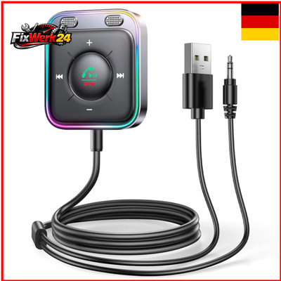 JOYROOM Bluetooth Adapter Auto KFZ USB Aux Freisprechen