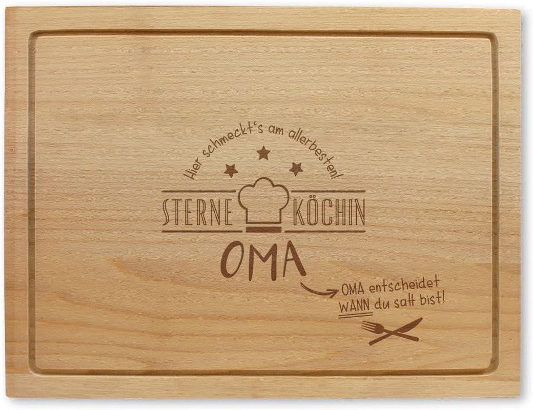 Elegante Tagliere Legno Inciso Nonna 40x30 - Regalo Emozionale Cucina