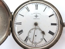 c1884 RARE Geelong, Vic Retailer "E Brownbill" Sterling Silver Pocket Watch