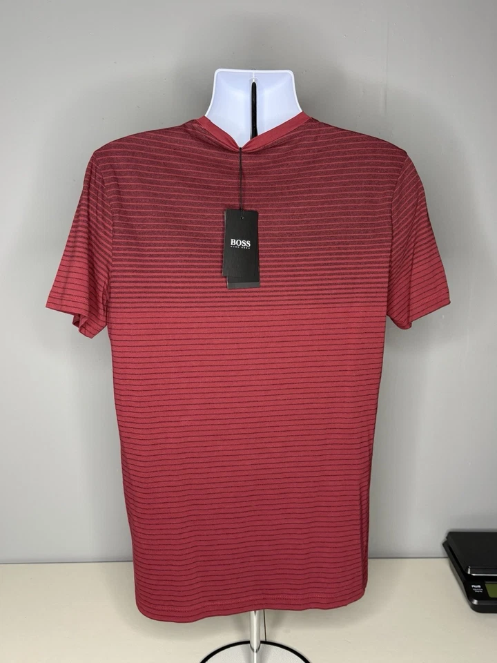 Hugo Boss Men's Short Sleeve T-Shirt Size Medium Red Cotton - Image 2 of 4