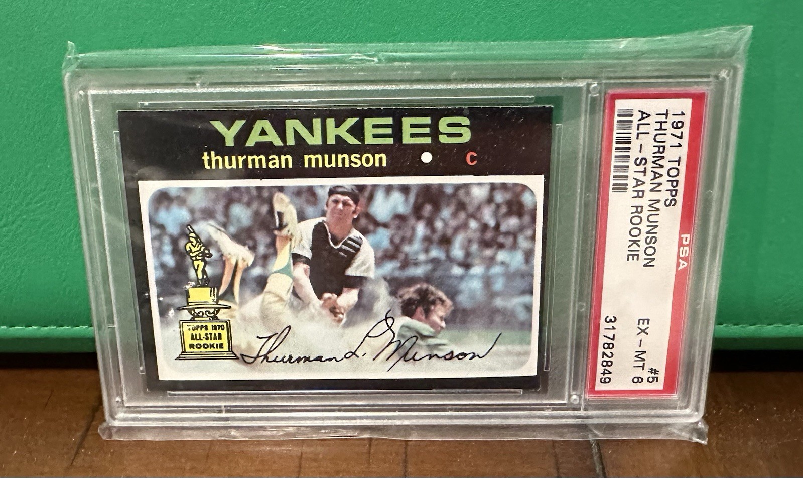 1971 Topps #5 THURMAN MUNSON PSA 6 - All-Star Rookie; New York Yankees; ROY, MVP