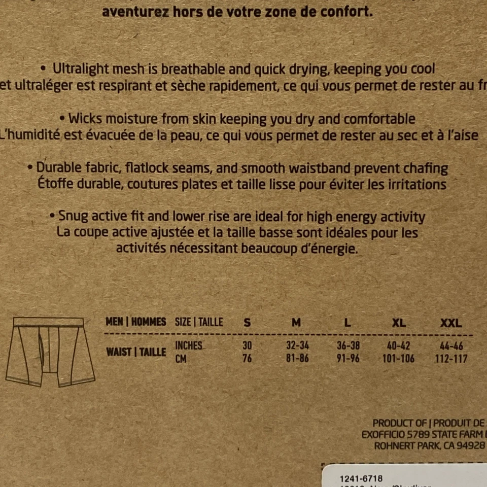 Calzoncillos boxer ExOfficio 6" Give-N-Go Sport 2.0 para hombre azul marino/paracaidista talla M Foto 3 de 4