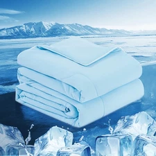 Cooling Comforter Queen Size, Double Sided Cooling Blanket for Hot Sleepers, ...