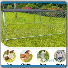 10x10ft Outdoor Metal Dog Playpen Kennel Pet Animal Run House Dog Cage Enclosure