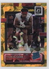 2022 Donruss Rated Rookie Optic Preview Gold Ice Prizm 1/10 Tyler Allgeier 0o5