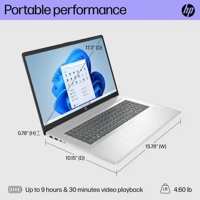 2025 HP 17.3" Laptop computer Intel core-i3-N305 Notebook UpTo 32GB RAM 2TB SSD - Image 3 of 4