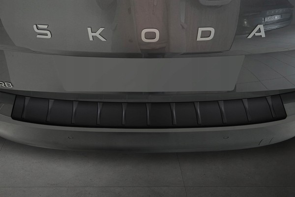 FüR Skoda Superb Iv Liftback 2023-> Ladekantenschutz Edelstahl Schwarz Matt-image