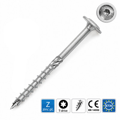 Tellerkopfschrauben Holzbauschrauben  Tellerkopf Torx Schrauben 1 Bit T40 Gratis