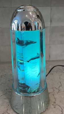 70s GLASS ORB — 希少な硝子の球体Rabbit Tanaka Vintage 1990s Rabbit Tanaka Dolphin Aquarium Rotating Lamp Night