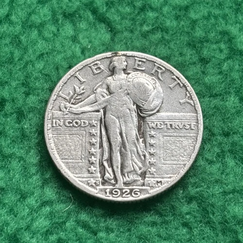 1926-S Standing Liberty Quarter - Great Detail Remains!