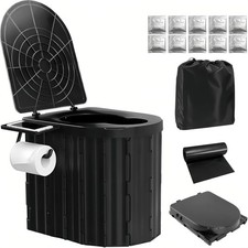 UOPBYEA Portable Camping Toilet for Adults With Urine Gel and Leak-Proof Bags...