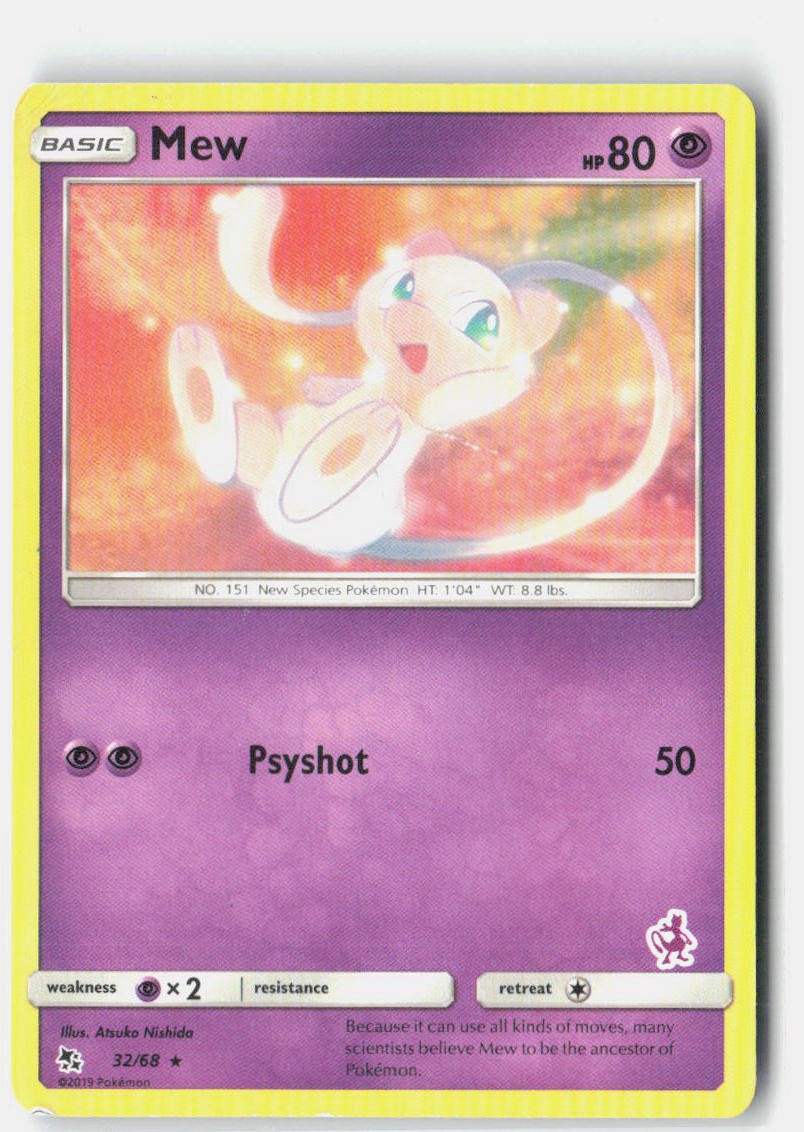 Pokemon TCG Card Mew - 32/68 (Mewtwo Stamped) BTA Promo 032/068 NM