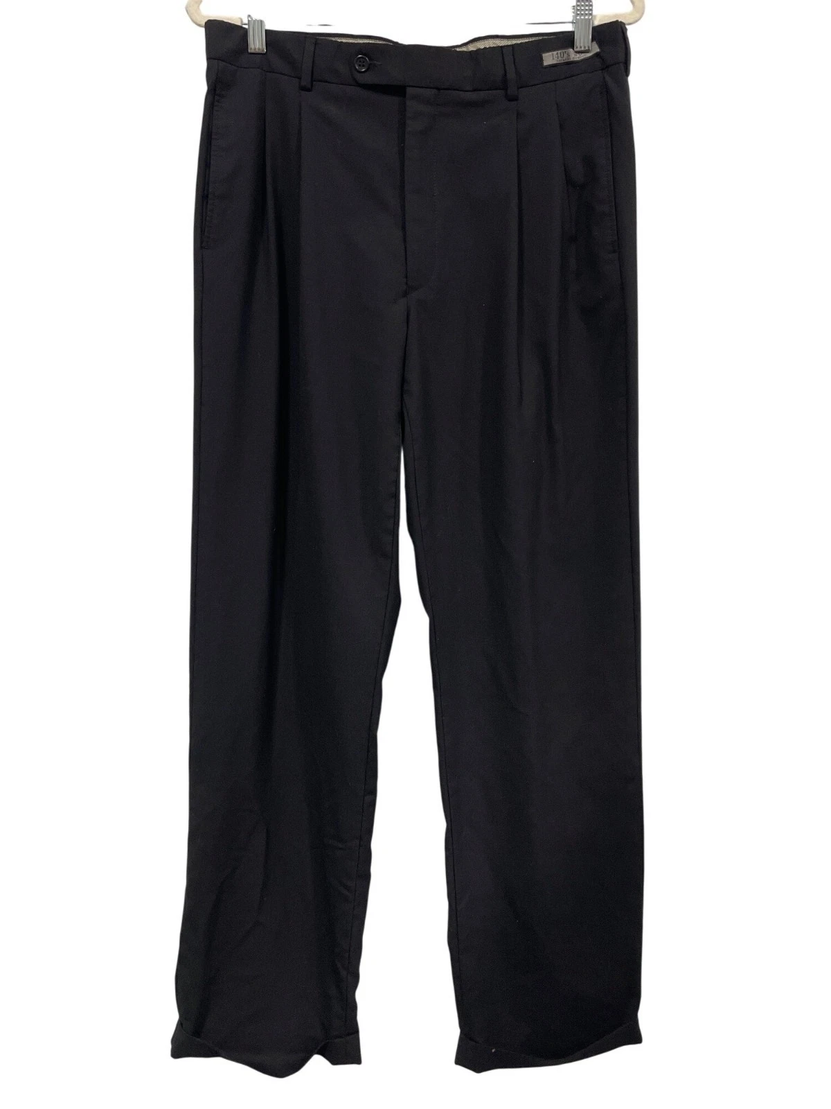 Cosani Riley Dress Pants Size 34 Pleated Front Straight Leg Wool Career Office