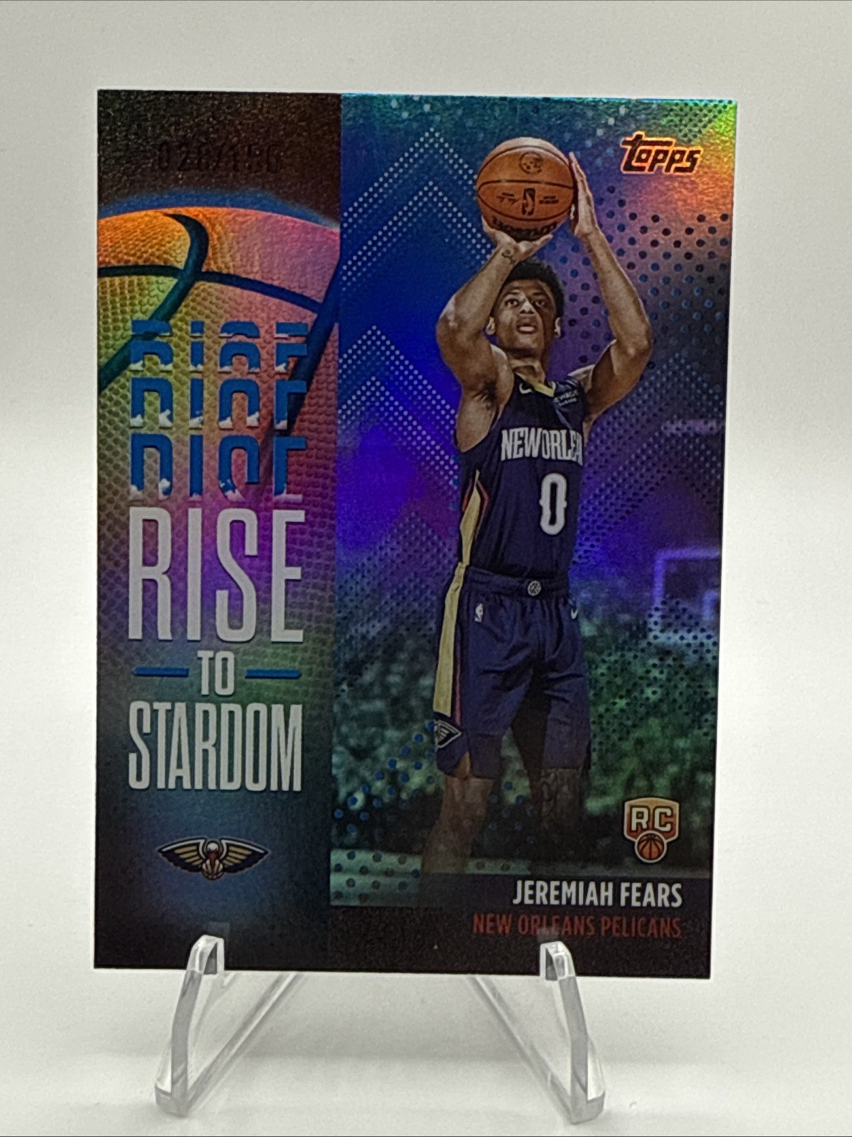 JEREMIAH FEARS Rise To Stardom Blue /150 2025-26 Topps Flagship Basketball
