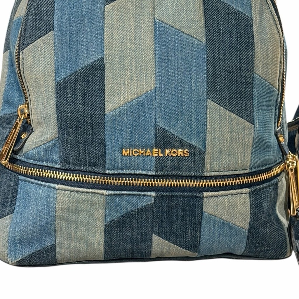 Michael Kors Denim Patchwork Backpack - image 2