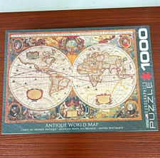 EuroGraphics Antique World Map Puzzle 1000-Piece NEW FACTORY SEALED