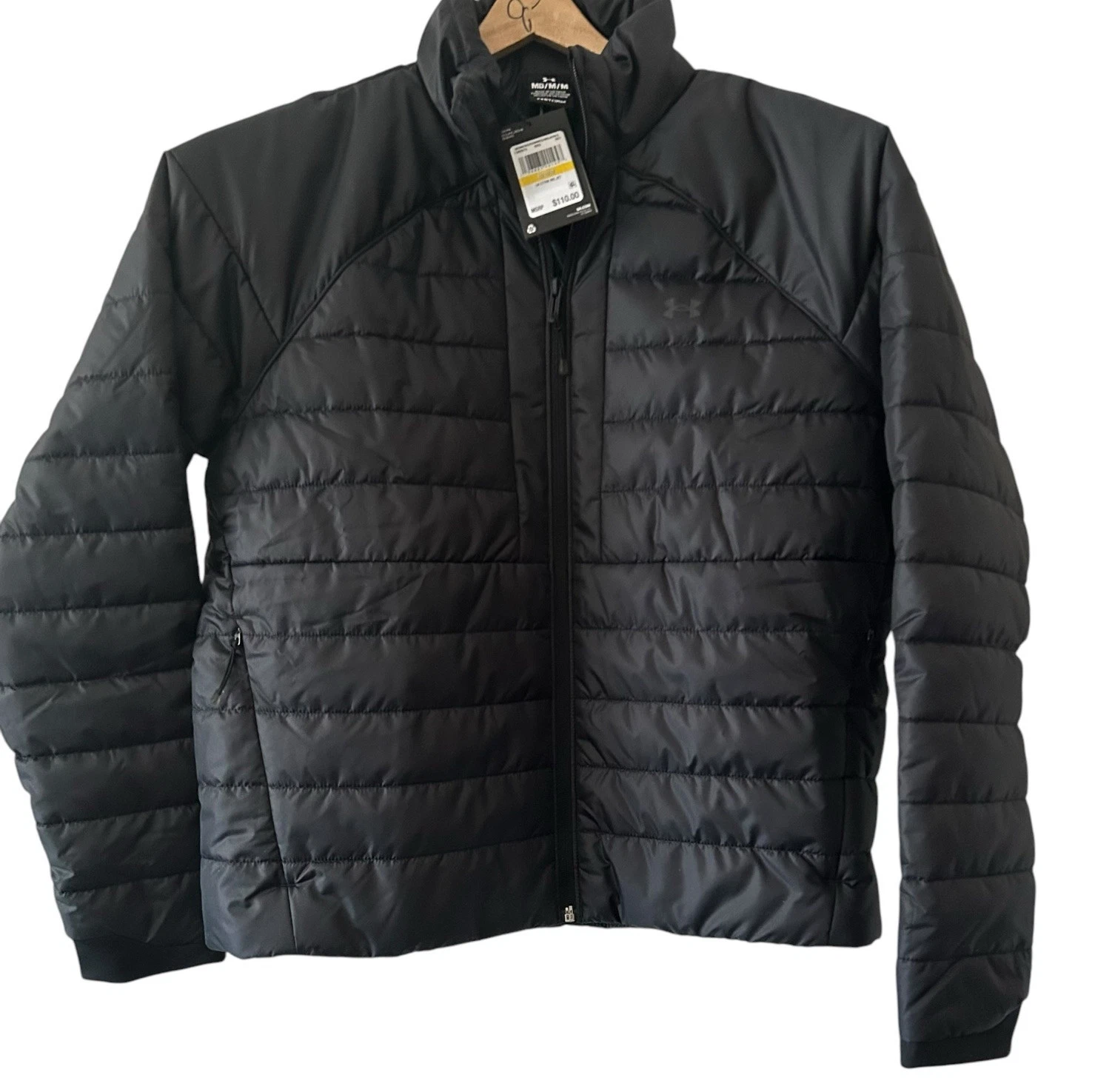 Under Armour Women's 1380875 Storm Jacket M Water Repel Insulated Zip Black NWT