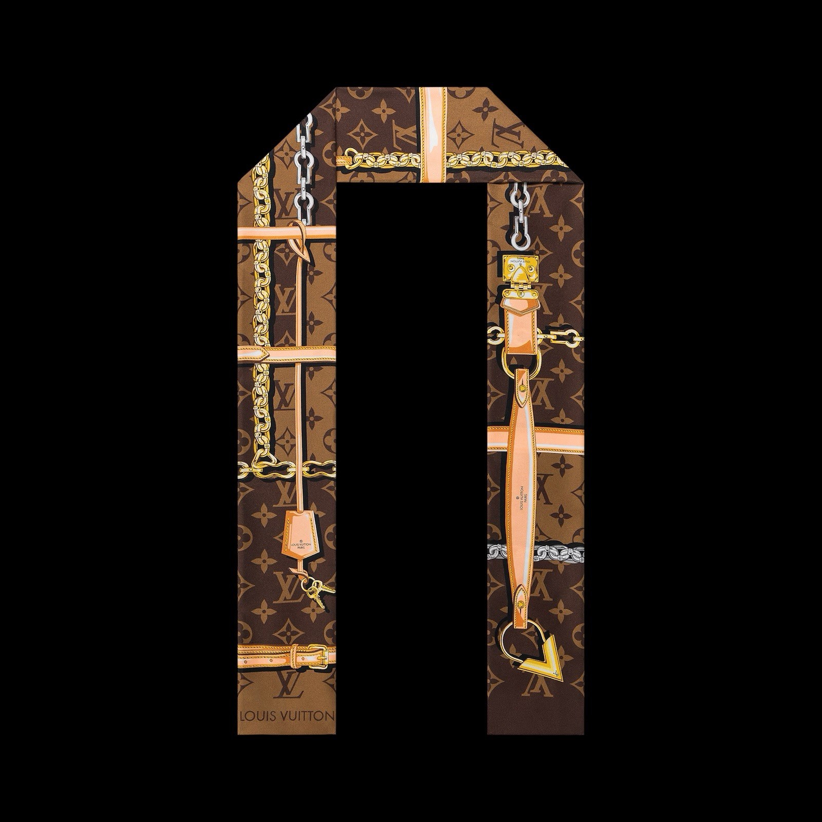 Louis Vuitton Monogram Confidential Bandeau Scarf in Brown M78655