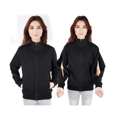 Women's Sherpa Lined Stand Collar Dialysis Jacket - Comfort with Arm Zipper ...