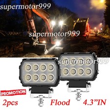 2PCS LED Work Lights fit Caterpillar John Steers Excavator Forklift Loader Grane