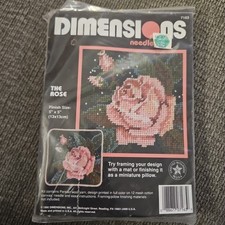 1995 Dimensions Cross Stitch Kit The Rose 5x5 Complete Kit 7163 Sealed