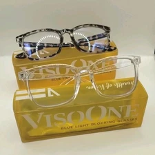 Viso One Blue Light Blocking Glasses Montana Set Of 2 With Cleaning Cloths