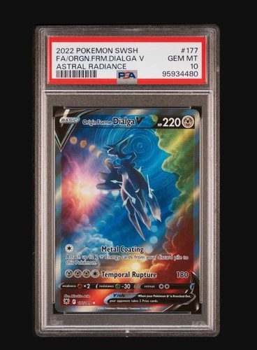 Pokémon TCG Origin Forme Dialga V 177/189 Astral Radiance Holo PSA 10