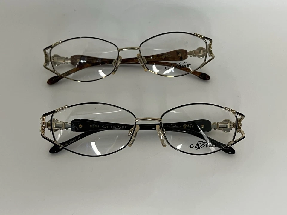 Auténticas monturas ópticas de diseño de caviar M #5584 S51[]15-125 Foto 2 de 4