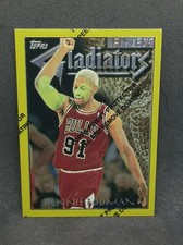 Dennis Rodman 1996-97 Topps Finest Gladiators Gold (Rare) #145 with Coating
