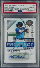 2024 Panini Prospect Edition Holo Signatures Mike Boeve #69 PSA 8 Auto 8d2
