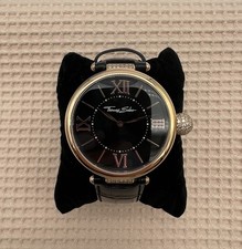Thomas Sabo Uhr Karma, Rosegold, Lederarmband Schwarz 
