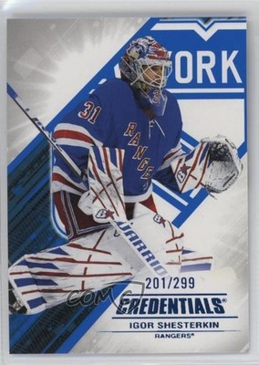 2024-25 Upper Deck Credentials Blue 201/299 Igor Shesterkin #31 0b2e