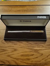 Vintage Parker 95 Silver Plated "Filete" Fountain Pen. Cased. Made In France.