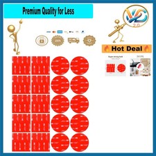 20 Pcs Double-Sided Mounting Tape Set Waterproof Rubber Indoor Outdoor 1in 1....