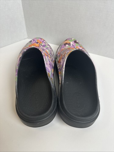 OOFOS Clog Shoes Women 10 Multicolor Camo Slip On Comfort Walking Casual - Picture 3 of 11