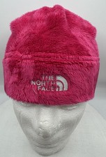 The North Face Beanie Girls Medium Pink Fleece Thermal Logo Winter Outdoor