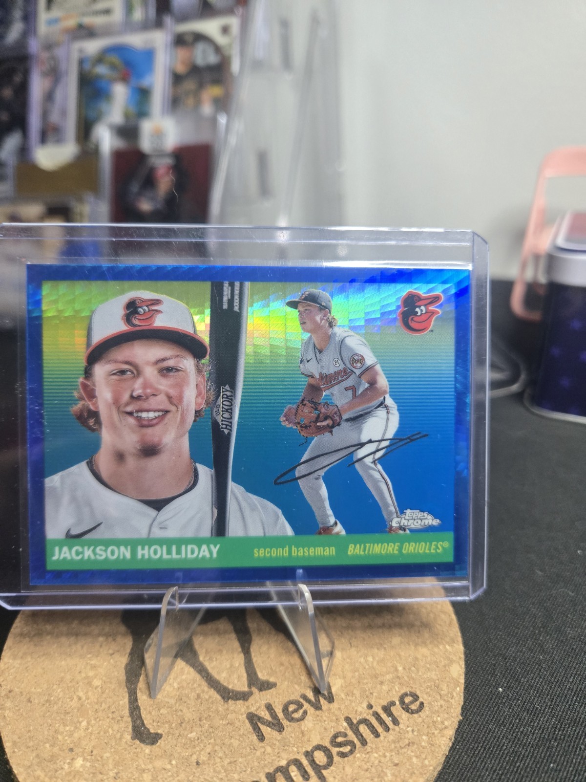 2025 Jackson Holliday Blue Prism Refractor Topps Chrome Platinum Orioles #67