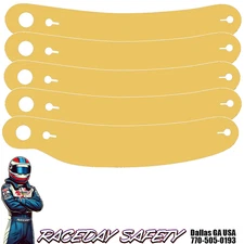 Ultra Shield Pack of 5 Amber Tinted Tear Offs A02 for Pyrotect Helmets