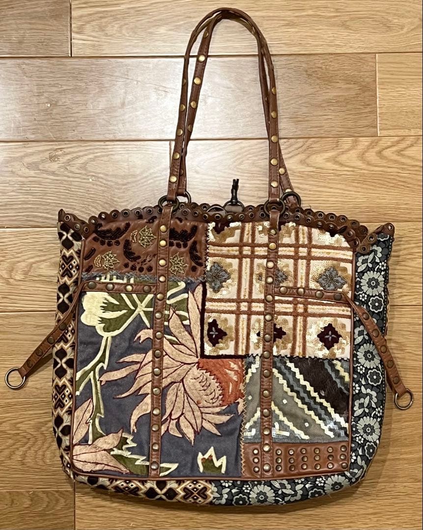 Jamin Puech Multicolor Patchwork Design Handbag W… - image 1