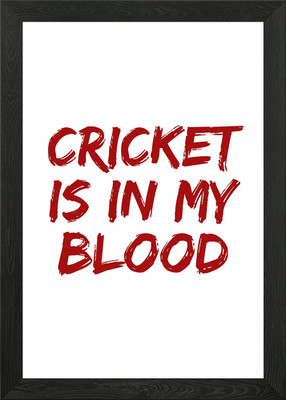 Gerahmtes Wandbild Cricket is in my blood Poster Leinwanddruck Bild