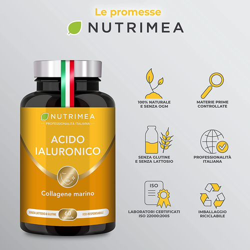 Acido Ialuronico | Con Collagene Marino | Ricco Di Vitamina a E C | Antirughe E - Foto 8 di 12