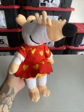 Vintage Maisy Mouse Soft Stuffed Toys Plushies Red Dress Yellow Hearts 12