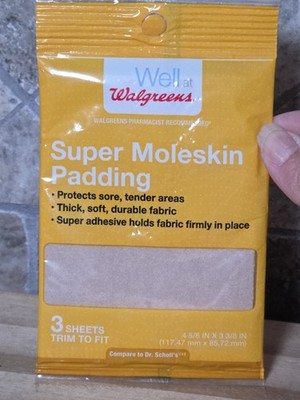 Walgreens Super Moleskin Padding (3 Sheets) Protect Tender Area Blister Blister