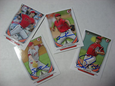 LA ANGELS 2014 BOWMAN DRAFT Team set 3/4 autographed SEAN NEWCOMB Joe Gatto